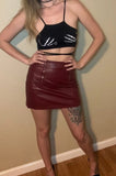 Shrimp Skin Summer New Short Skirt A- Line Imitation Leather Skirt Skirt Zipper Women's Skirt Hip Skirt One-Step Skirt