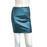 Shrimp Skin Summer New Short Skirt A- Line Imitation Leather Skirt Skirt Zipper Women's Skirt Hip Skirt One-Step Skirt