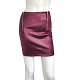 Shrimp Skin Summer New Short Skirt A- Line Imitation Leather Skirt Skirt Zipper Women's Skirt Hip Skirt One-Step Skirt