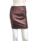 Shrimp Skin Summer New Short Skirt A- Line Imitation Leather Skirt Skirt Zipper Women's Skirt Hip Skirt One-Step Skirt