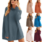 men’s fall fashion Quality Fashion Women's Top Pullover Turtleneck Loose Knitted Sweater Women