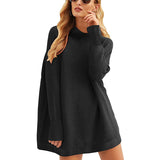 men’s fall fashion Quality Fashion Women's Top Pullover Turtleneck Loose Knitted Sweater Women