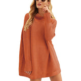 men’s fall fashion Quality Fashion Women's Top Pullover Turtleneck Loose Knitted Sweater Women