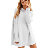 men’s fall fashion Quality Fashion Women's Top Pullover Turtleneck Loose Knitted Sweater Women