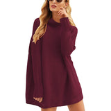 men’s fall fashion Quality Fashion Women's Top Pullover Turtleneck Loose Knitted Sweater Women
