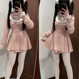 Nukty party look inspos Japanese Punk Style Y2k Lolita OP Dress Women Vintage Elegant Ruffle Bow Lace Evening Party Dresses Female High Waist Slim Dress