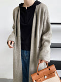 Nukty Casual Loose Solid Color Cardigan Tops