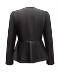 Nukty Long Sleeves Loose Split-Joint Zipper Round-Neck Jackets Outerwear