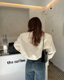 Patchwork Crop Jacket Varsity Women Autumn Winter Casual Oversized Y2k Fashion Baseball Coat