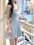 Nukty party look inspos Elegant Party Y2k Mini Stain Dress Women Sleeveless Fairy Strap Dress Office Lady Vintage One Piece Dress Korean 2024 Summer