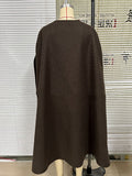 Nukty Simple Sleeveless Solid Color Round-Neck Cape Outerwear