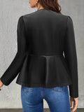 Nukty Long Sleeves Loose Split-Joint Zipper Round-Neck Jackets Outerwear