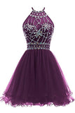 dresses Slim-Fit Small Dress Halter Short Bridal Wedding Dress Banquet Evening Dress Lace New Red Women