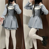 Nukty party look inspos Japanese Punk Style Y2k Lolita OP Dress Women Vintage Elegant Ruffle Bow Lace Evening Party Dresses Female High Waist Slim Dress