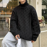 Nukty Winter Turtleneck Sweater Men Knitted Thick Warm Pullover Mens Warm Solid Color Loose Casual Sweaters Male Daily Clothing  5XL