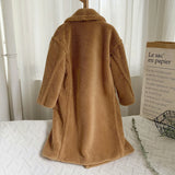 Nukty Winter Thick Warm Solid Teddy Coat Women High Street Oversized Pink Faux Lamb Fur Coat Ladies Long Faux Fur Jacket