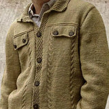 Nukty Men's Knitwear Cardigan Sweater Multi-Button Long Sleeve Breathable Solid Color Men Wool Knitted Long Sleeve Sweater