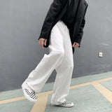 Nukty Wide Leg Jeans Men Fashion Casual White Jeans Men Streetwear Korean Loose Hip-hop Straight Jeans Mens Denim Trousers M-3XL