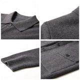 Nukty High Quality Cardigan Men Knitting Sweaterscoat Autumn Winter Casual Sweater Jackets Solid Turn Down Collar Knitted Cardigan Man