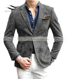Nukty Flannel Brown Men's suit Fashion Green Jacket Blazer Prom Party Dinner Black Business Coffe Waistcoat Tuxedo  Jacket For Wedding