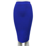 Nukty 16 Colors High Quality Tight Pink Green Black Rayon Knee Length Bandage Skirt Night Club Party Skirt