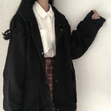 Nukty Basic Jackets Women Spring Long Sleeve Feminino Outwear Loose BF Harajuku Chic Students All-match New Fashion Cargo Solid Pocket