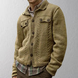 Nukty Men's Knitwear Cardigan Sweater Multi-Button Long Sleeve Breathable Solid Color Men Wool Knitted Long Sleeve Sweater