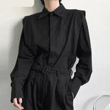 Nukty 2024 Men Shirt Brand Lapel Long Sleeve Fashion Casual Men Clothing Solid Color Streetwear Button Leisure Camisas S-5XL