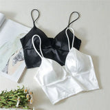 Nukty Fashion Women Lady Casual Tops Tube Chest Wrap Bandeau Underwear Black White Wrapped Chest Strap Chest Pad Underwear