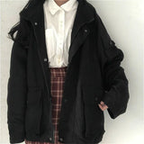 Nukty Basic Jackets Women Spring Long Sleeve Feminino Outwear Loose BF Harajuku Chic Students All-match New Fashion Cargo Solid Pocket