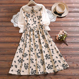 Nukty girl cute kawaii sweet dress new autumn fashion long sleeve women vintage vestidos