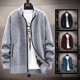Nukty Men's Winter Sweater Zipper Cardigan Korean Autumn Fleece Thick Warm Artificial Fur Wool Coat Male Jumpers Knitted Cold Jacket