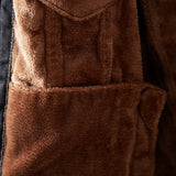 Nukty Winter Men Denim Jackets Thick Outerwear Coats Mens Warm Fleece Denim Jacket Black Casual Mens Coat Cotton Jacket Mens Clothing