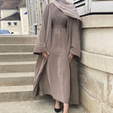 Nukty Abaya Dubai Kimono Cardigan Turkey Islam Muslim Hijab Long Dress Abayas For Women Robe Africaine Femme Musulmane Caftan