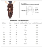 Nukty Women Sexy Gothic Steampunk Victorian Corset Skirt Ruffled Burlesque Asymmetrical Skirt