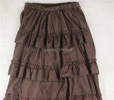 Nukty Women Sexy Gothic Steampunk Victorian Corset Skirt Ruffled Burlesque Asymmetrical Skirt