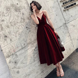 Nukty Short Evening Dress A Line velvet Girls Party Dress Vintage Prom Gowns