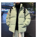 Nukty Winter Jacket Clothes Women Men of The Same Paragraph Couples Cotton Jackets Loose Stand-up Collar Warm Bread Jacket Down Coat