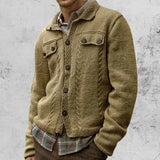 Nukty Men's Knitwear Cardigan Sweater Multi-Button Long Sleeve Breathable Solid Color Men Wool Knitted Long Sleeve Sweater