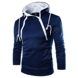 Nukty Men's Hoodies Long Sleeve Sweatshirts for Men Zipper Hooded Pullover High Neck Mens Sweatshirt Top Jacket Coat Black Sweater
