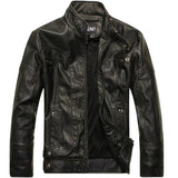 Nukty Mens Leather Jackets Autumn Winter Male Classic Motorcycle High Quality PU Leather Jacket Casual Jaqueta De Couro Masculin 5XL