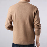 Nukty High Quality Cardigan Men Knitting Sweaterscoat Autumn Winter Casual Sweater Jackets Solid Turn Down Collar Knitted Cardigan Man