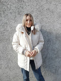 Nukty Cotton Padded Fur Parka New Big Fur Collar Down Winter Jacket Women Thick Warm Parkas Female Outerwear