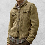 Nukty Men's Knitwear Cardigan Sweater Multi-Button Long Sleeve Breathable Solid Color Men Wool Knitted Long Sleeve Sweater