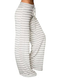 Nukty Print Sleep Bottom Women Cotton Long Pant Home Pajamas Soft Slip Summer Pants Drawstring Big Size Sexy Stripe Casual Big Size