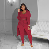 Nukty Women's Solid Color Three-piece Suit