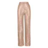 Women's High Waist Fashion Casual Pants EBay Sequins Loose Draping Wide Leg Pants Summer Women's
