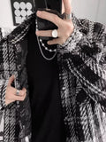 Nukty FALL OUTFITS MEN American Fake Two-Piece Classic Style Patchwork Gingham Jacket Men's Trendy Ins Stylish Niche Style Casual Handsome Outwear
