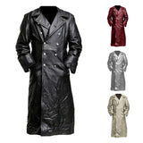 fall outfits women New Autumn and Winter Vintage Leather Men's Medieval Coat
