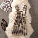 barn jacket outfits Vest Women's Clothing Autumn and Winter New Chanel Style Vest Internet Celebrity Fashion Age-Reducing Bottoming Shirt Two-Piece Suit for Women